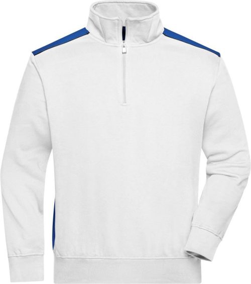 Workwear Sweater 1/4 Zip - Color JN 868 – Daiber in White/Royal