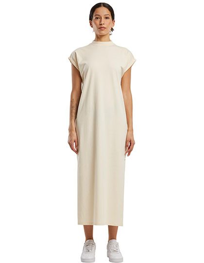 Ladies Long Extended Shoulder Dress – Build Your Brand in White Sand