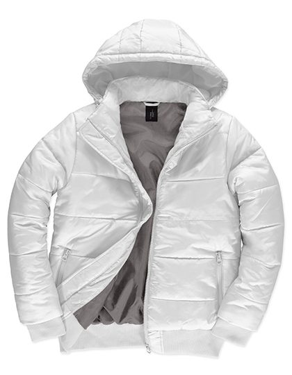 Men´s Jacket Superhood – B&C COLLECTION in White/Warm Grey