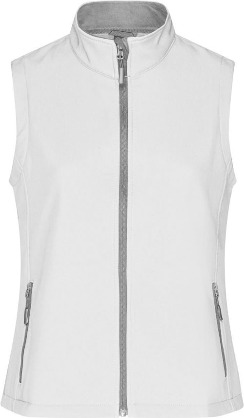Damen 2-Lagen Promo Softshell Gilet JN 1127 – Daiber in White/White