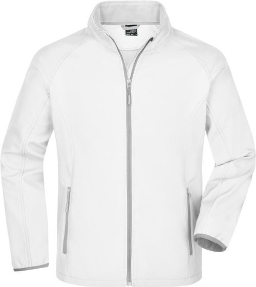Herren 2-Lagen Promo Softshell Jacke JN 1130 – Daiber in White/White