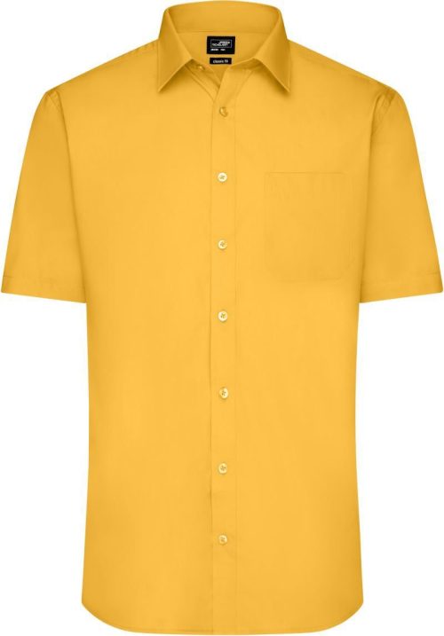 Popeline Hemd kurzarm JN 680 – Daiber in Yellow