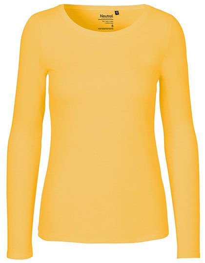 Damen T-Shirt langarm O 81050 – Neutral in Yellow