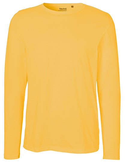 Herren T-Shirt langarm O 61050 – Neutral in Yellow