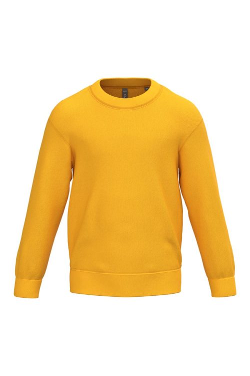 Kinder Rundhals-Sweatshirt K475 – Kariban in Yellow