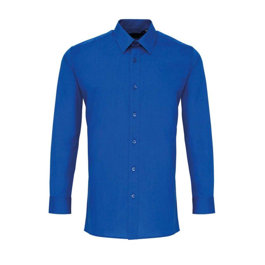 Men’s Long Sleeve Fitted Poplin Shirt